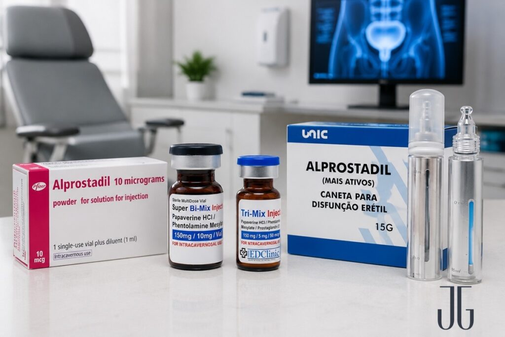Medicamentos para disfunção erétil e alternativas ao Caverject alprostadil