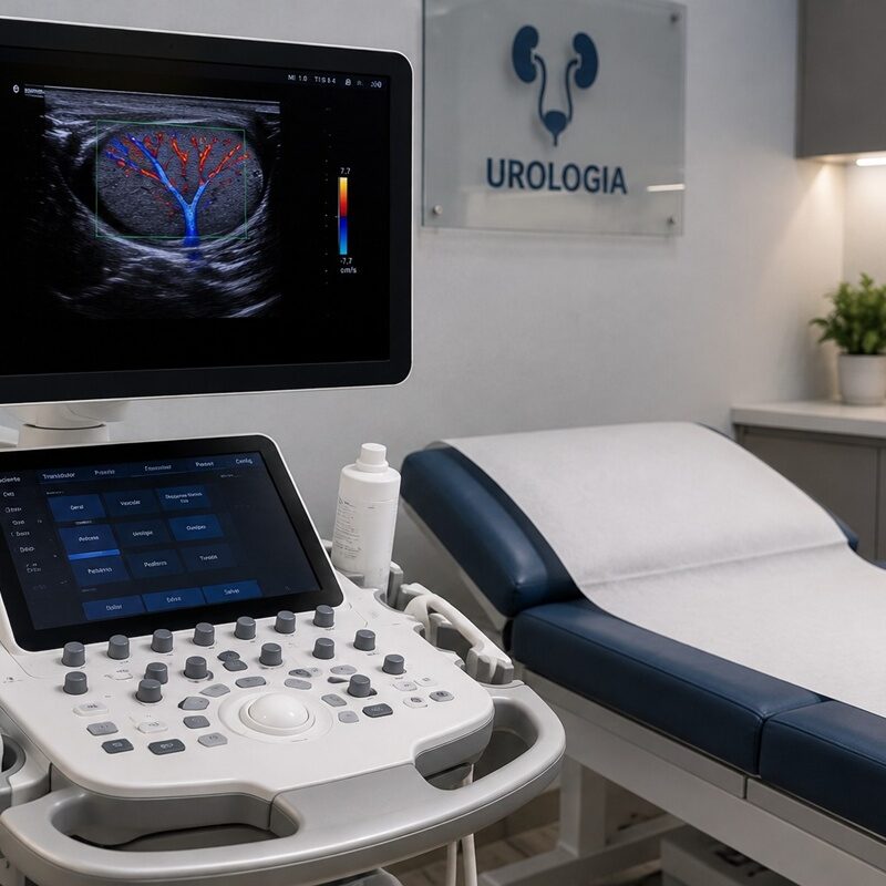 Ultrassonografia da bolsa escrotal com Doppler